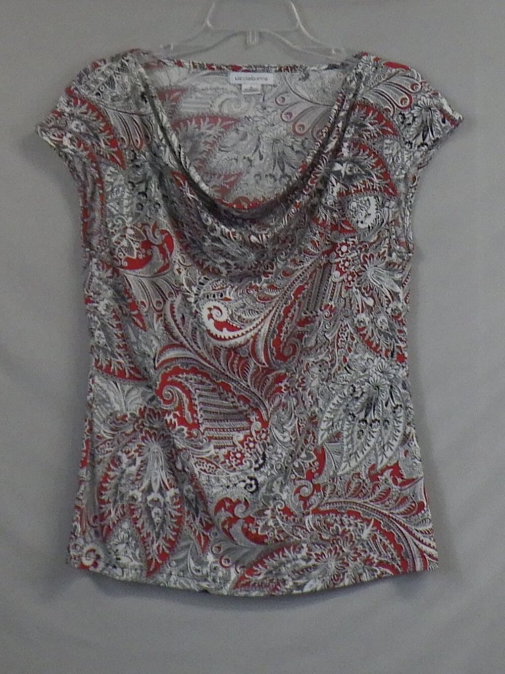 Liz Claiborne Career Draped Cowl Neckline Blouse A658